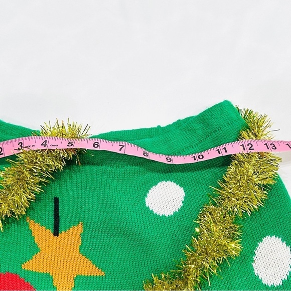 Derek Heart Ugly Sweater Christmas Tree Garland A-Line Knit Mini Skirt - Picture 6 of 8